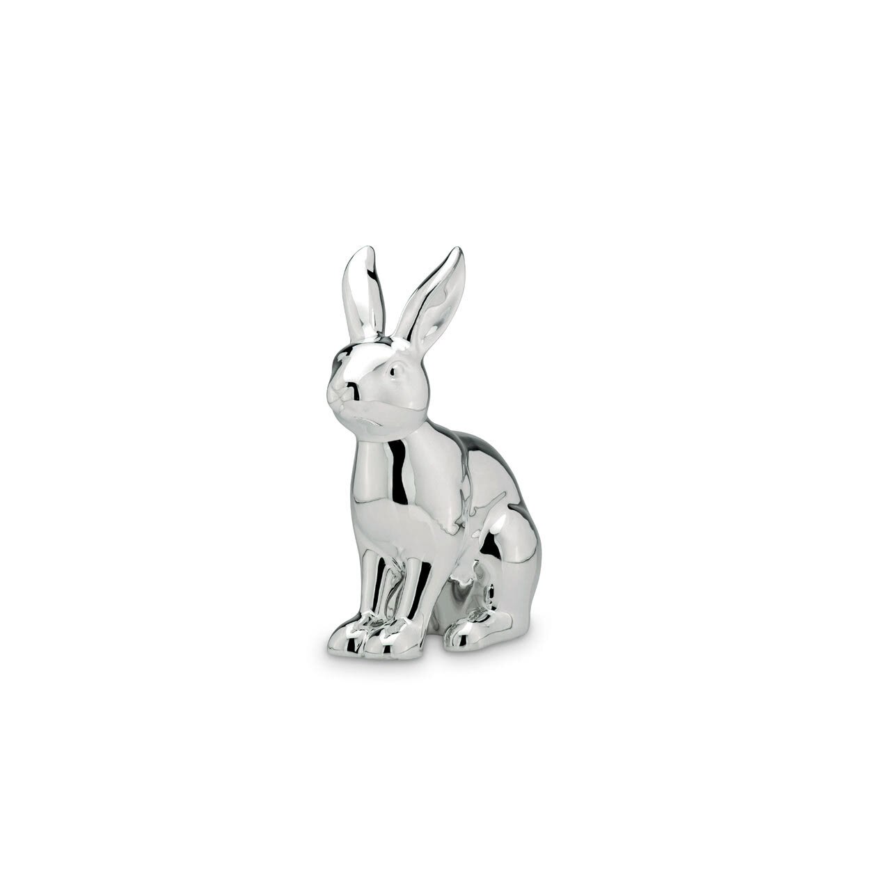 Decoratiune iepuras argintat 16,0 x 8,2 cm x 21,5 cm