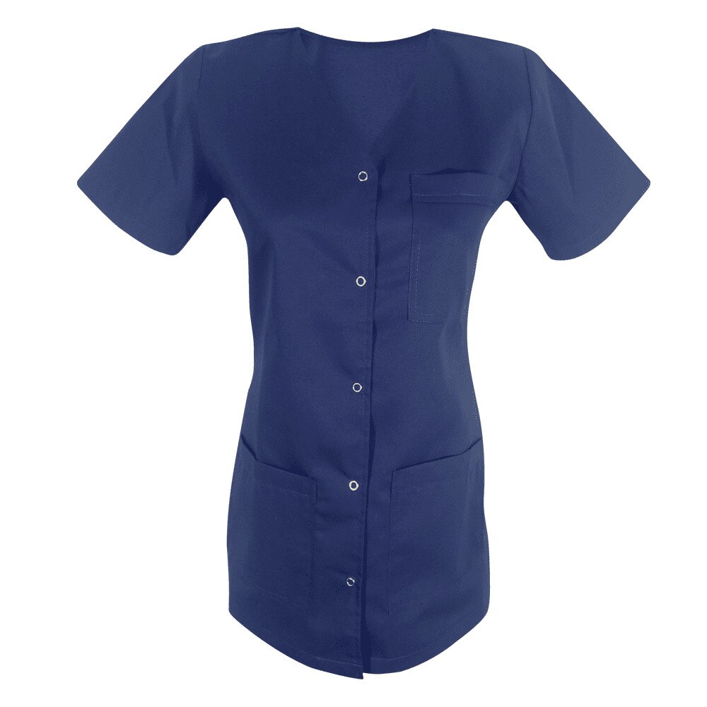 Halat Medical de Dama cu Capse, Bleumarin, S