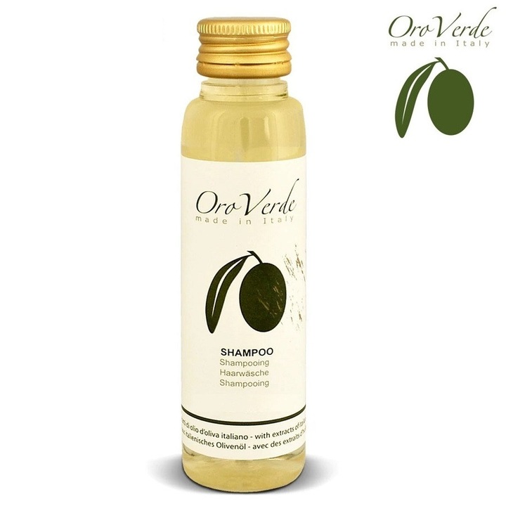 Set 100 buc Sampon Hotelier 35 ml, OROVERDE, cu Ulei de Masline