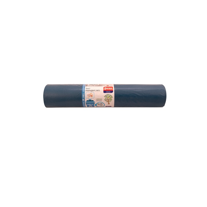 Zorex-Papír/Karton szelektív gyűjtőzsákok, 240L, kék, 10 db/tekercs