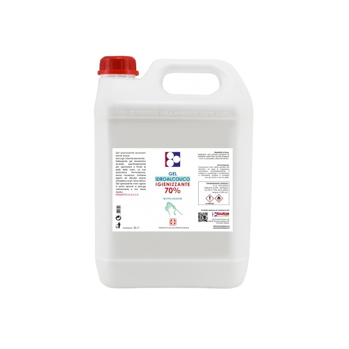 Gel antibacterian, OEM, 70% alcool, 5L