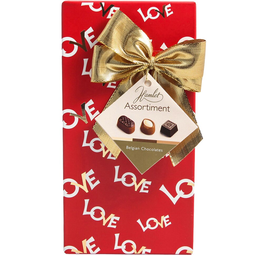 Praline asortate de ciocolata Hamlet love red, 125g