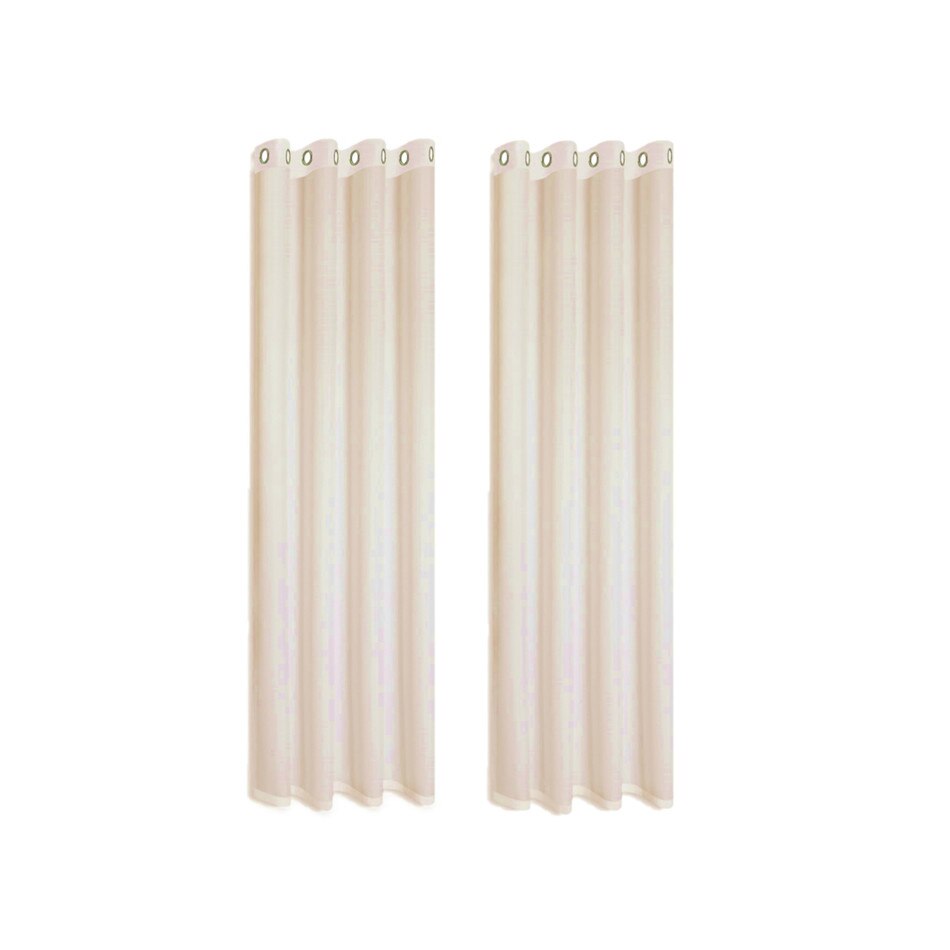 Set 2 draperii Ocean, 140x245 cm, 100% poliester, bej, Atlas