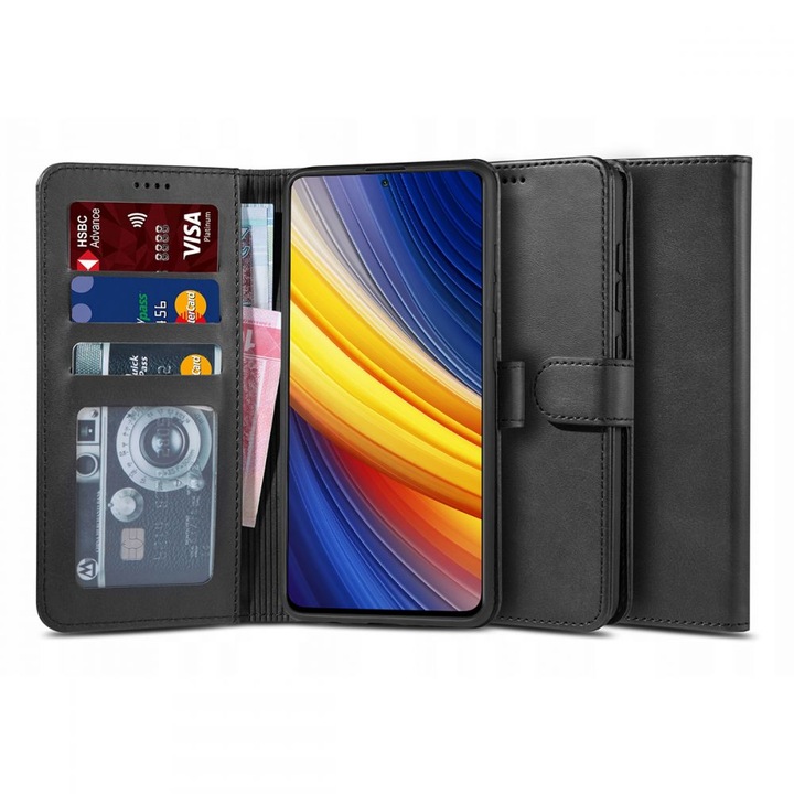 TECH-PROTECT Wallet, Xiaomi Poco X3 PRO / X3 NFC, tok, Black