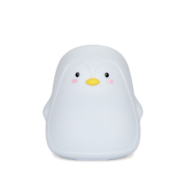 Lampa de veghe portabila pentru copii, SwissAnt, LED, 7 culori, lumina reglabila, Pinguin