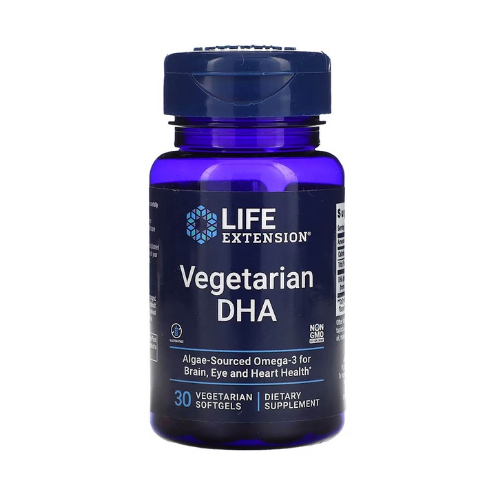 Vegetarian Omega 3 DHA, Life Extension, 30 softgels