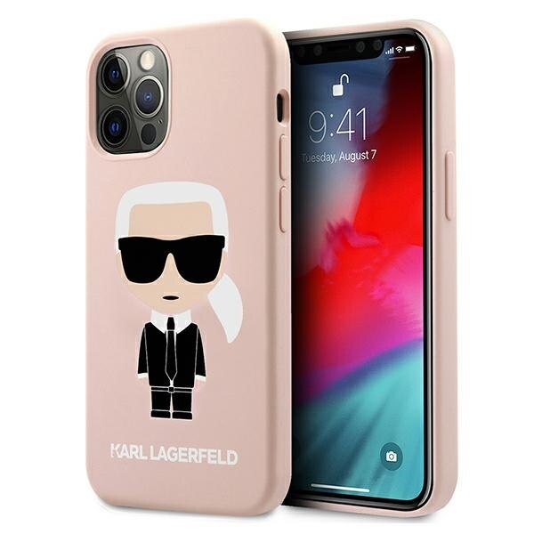 Husa pentru iPhone 12 Pro Max Karl Lagerfeld Silicone Iconic pink