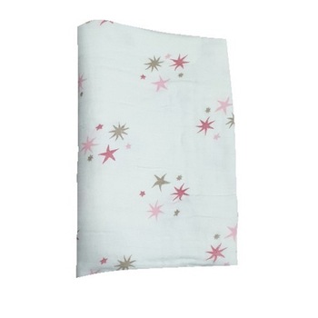 Paturica bebe pentru fete, model stelute roz Paturica bebe pentru fete, model stelute roz