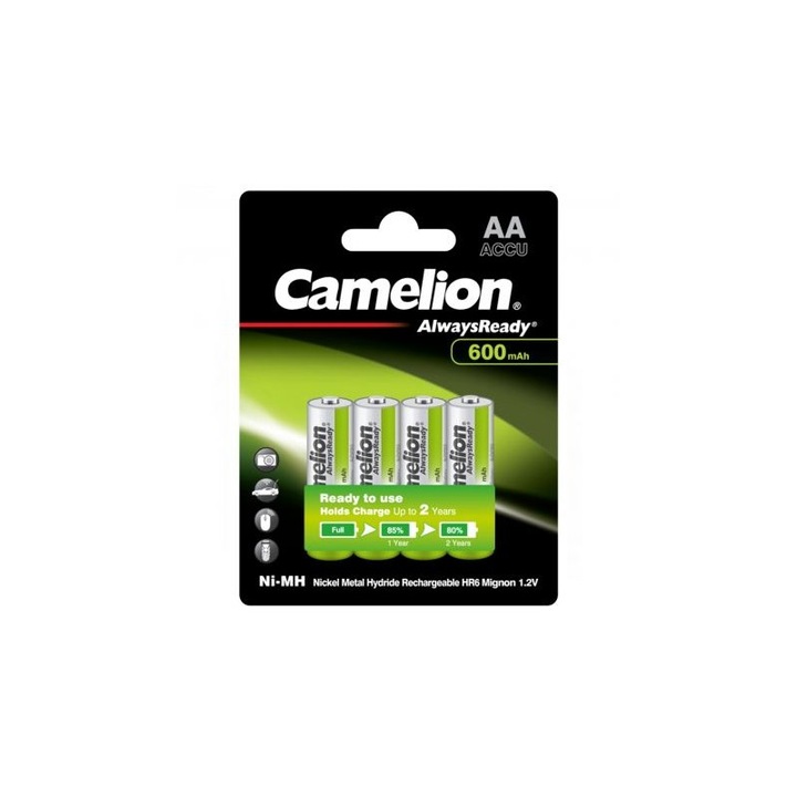 Set 12 acumulatori AA 600 mAh 1,2V Ni-Mh - Camelion