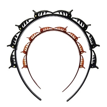 Set 2 Bentite cu clame hair twister Maro si Negru cu dinte Dublu Bangs Coafura WAB018 Set 2 Bentite cu clame hair twister Maro si Negru cu dinte Dublu Bangs Coafura WAB018