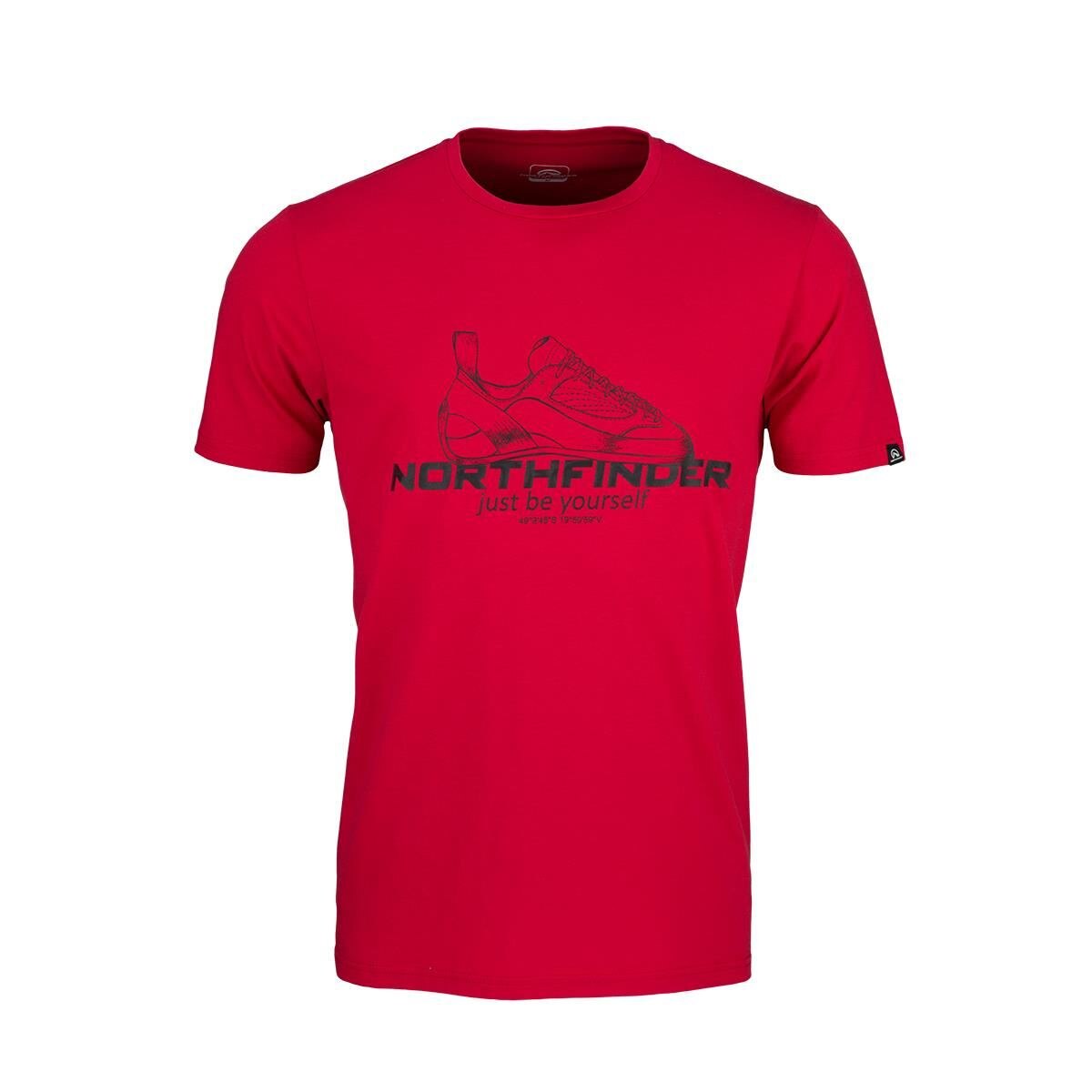 Tricou barbati NORTHFINDER Allan TR-3540OR, Rosu