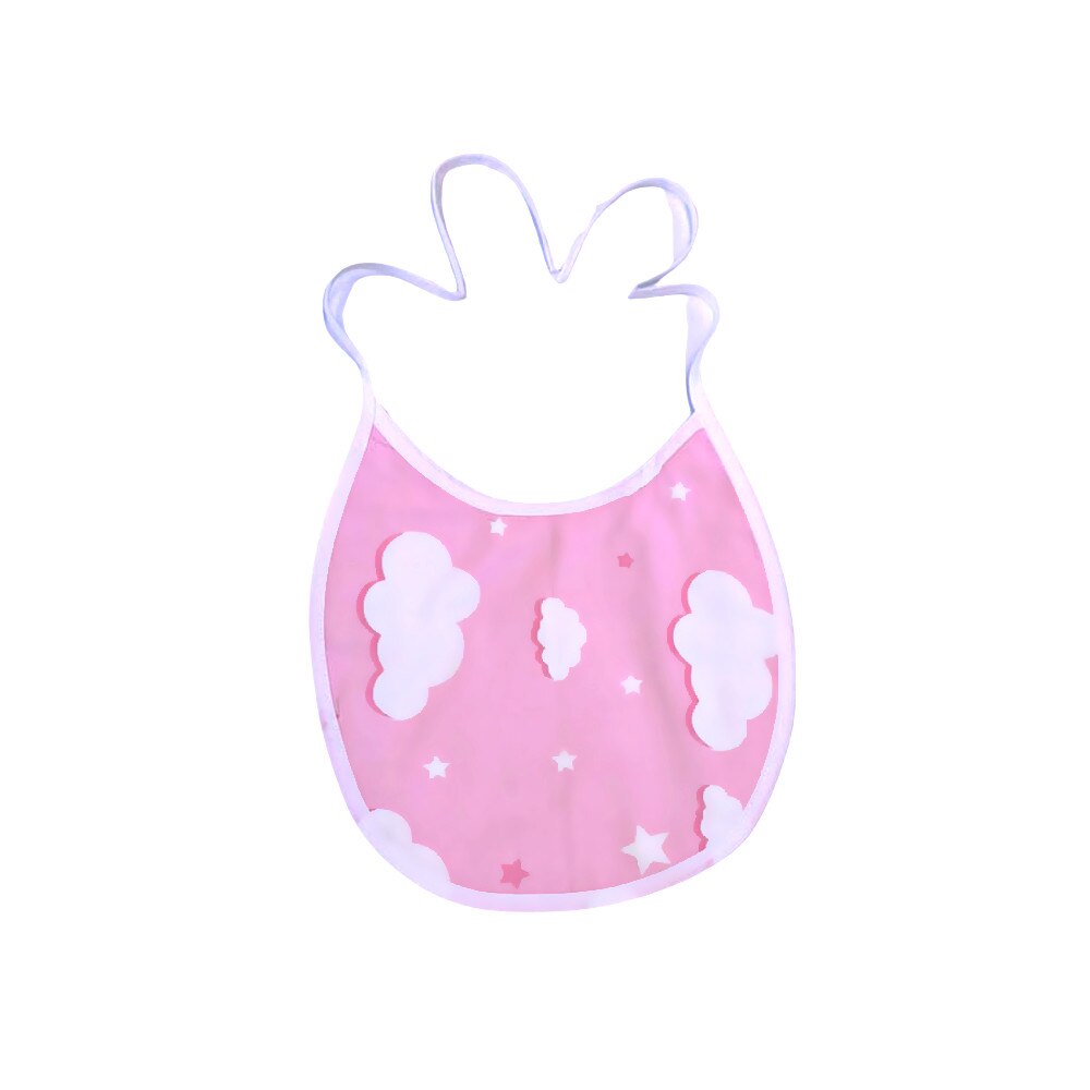 Set 5 bavete bumbac, cu siret, roz/ alb