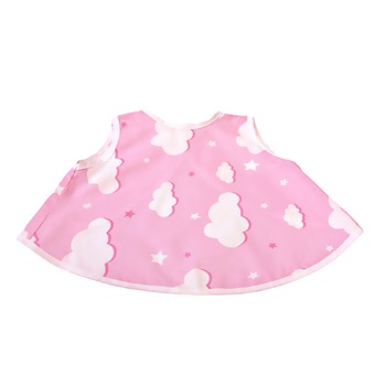 Set 3 bavete bumbac all cover, Babyen, inchidere velcro, roz/ alb Set 3 bavete bumbac all cover, Babyen, inchidere velcro, roz/ alb