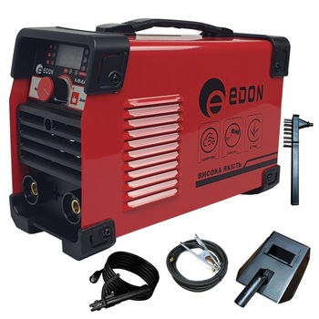 Invertor de sudura EDON MMA 365, afisaj electronic, ventilator racire, cablu sudura 2.8m, cablu masa 1.8m Invertor de sudura EDON MMA 365, afisaj electronic, ventilator racire, cablu sudura 2.8m, cablu masa 1.8m