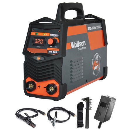Aparat de sudura WOLFSON® ATX-320, MMA 140A, afisaj electronic LCD, Invertor tehnologie inalta, functie anti-stick