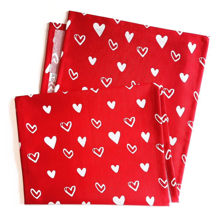 Хидрофобиран тишлайфер Love Sign R EloraVala, 35х180см, червен