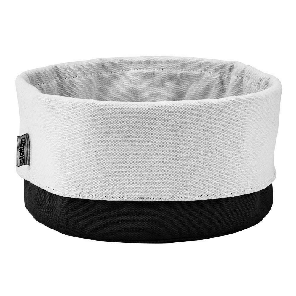 Cos din bumbac pentru paine, Stelton, negru, alb, 21 x 23 cm