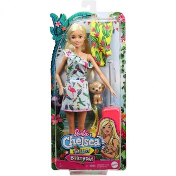 Papusa Barbie Chelsea in Rochie Tropicala The Lost Birthday Papusa Barbie Chelsea in Rochie Tropicala The Lost Birthday