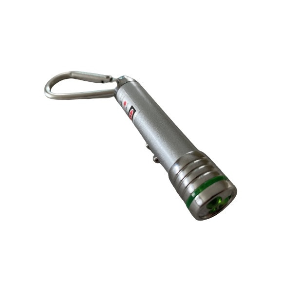 Lanterna breloc cu 2 led-uri si laser point rosu