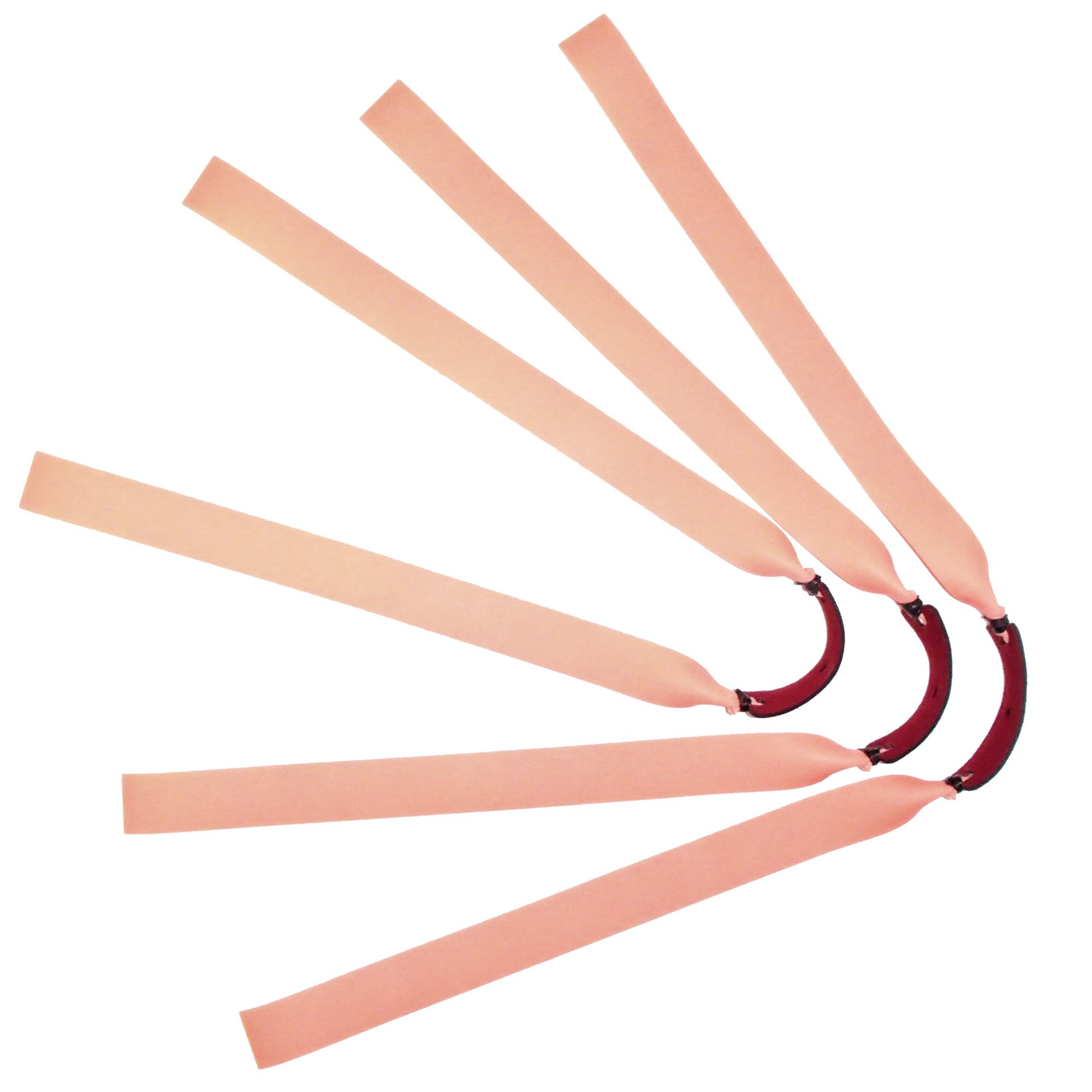 Set 3 perechi rezerve prastie, grosime latex 0.8mm, late de 2cm si lungi de 25cm, pentru prastiile cu sistem de schimbare rapida a benzilor, cu falci metalice sau de plastic, stranse cu surub