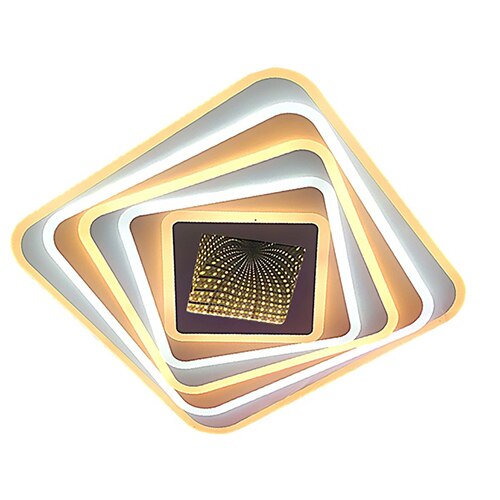 Lustra led ,moderna mijloc 3D Ultra Slim ,alba cu telecomanda