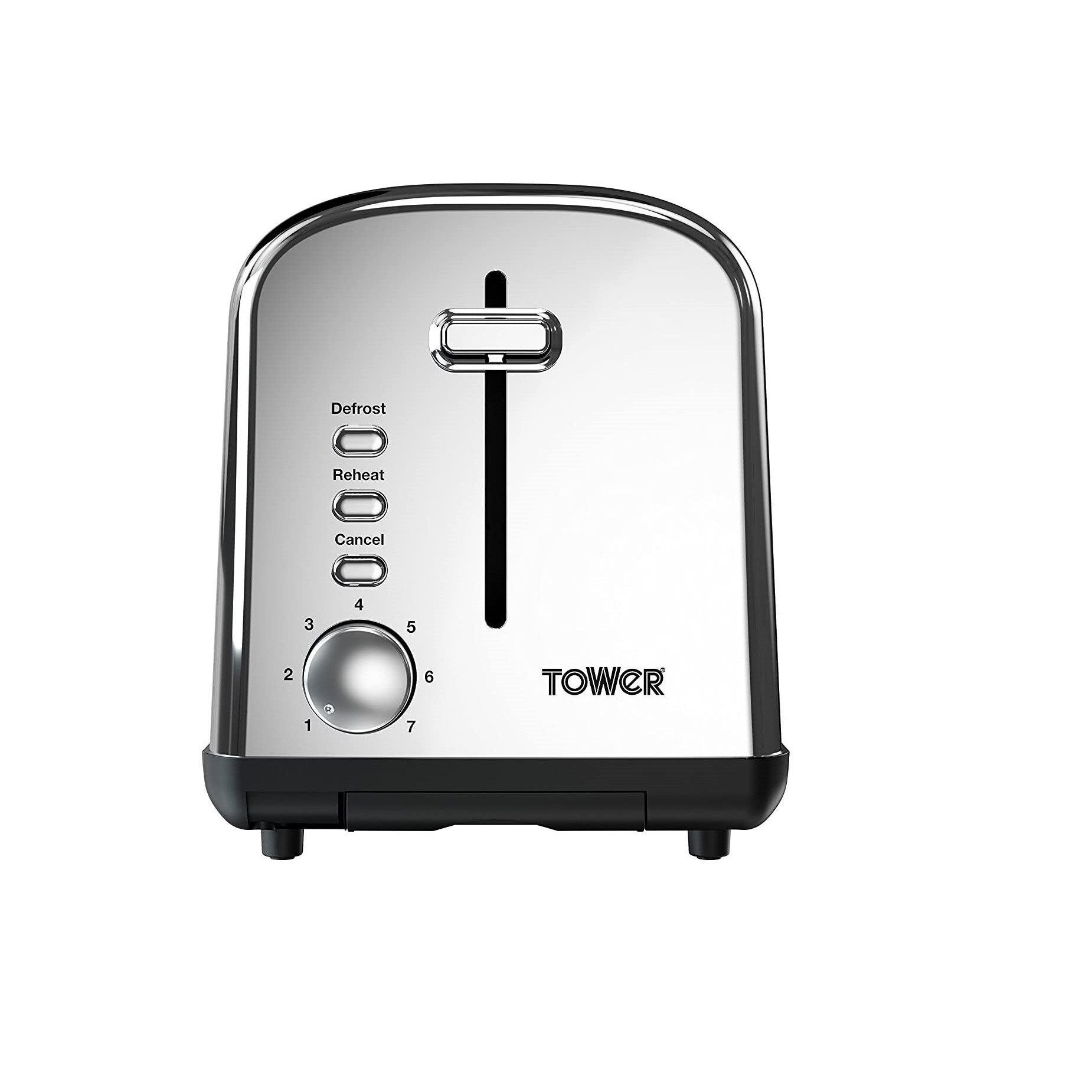 Prajitor de Paine Tower Infinity T20014, Capacitate 2 Felii, Putere 900W, Carcasa din Otel Inoxidabil, Design Superb