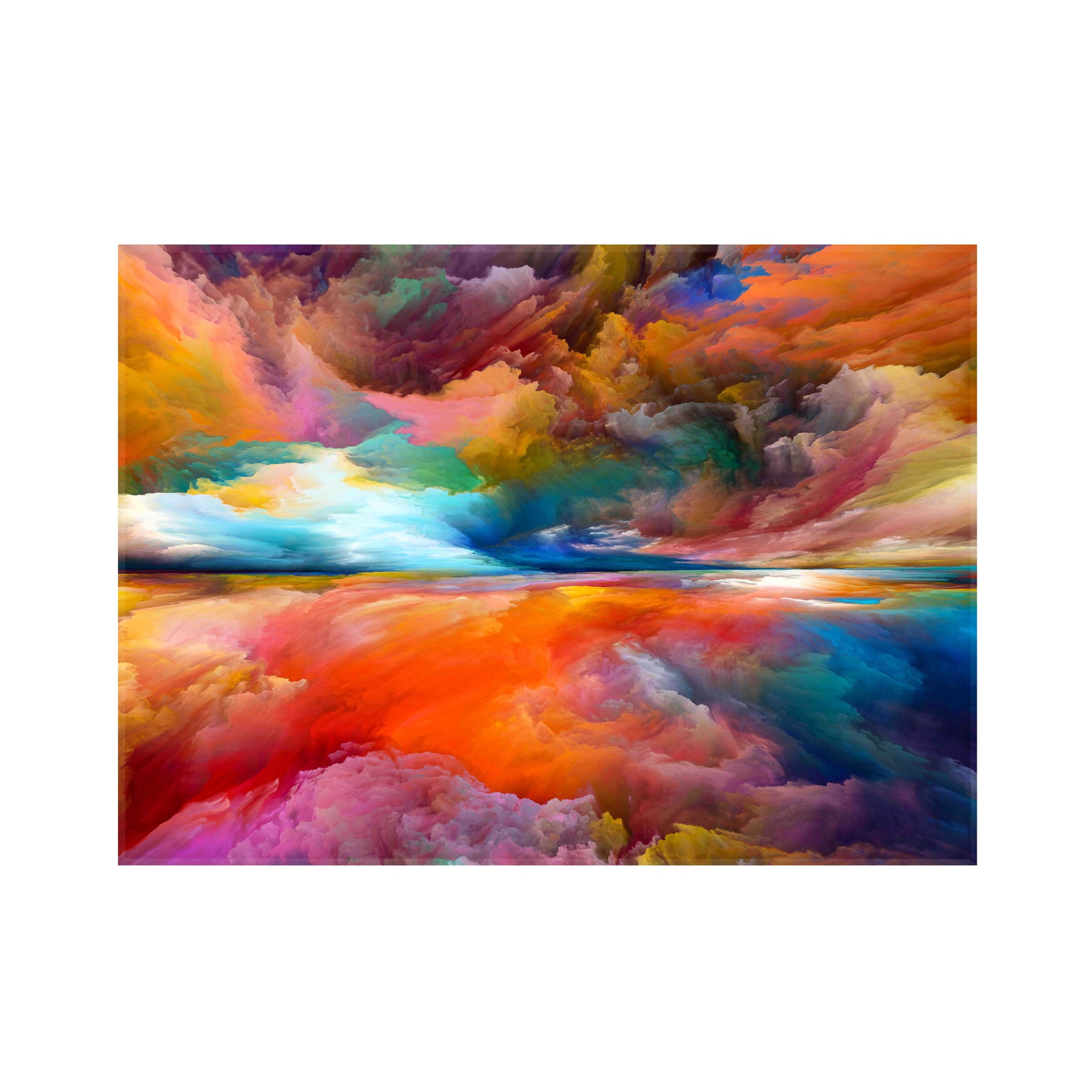 Sticla bucatarie securizata Saint Gobain Glass®, imprimata 90x65cm, protectie antistropire pentru aragaz, Ambra Deco, Explozie de culori