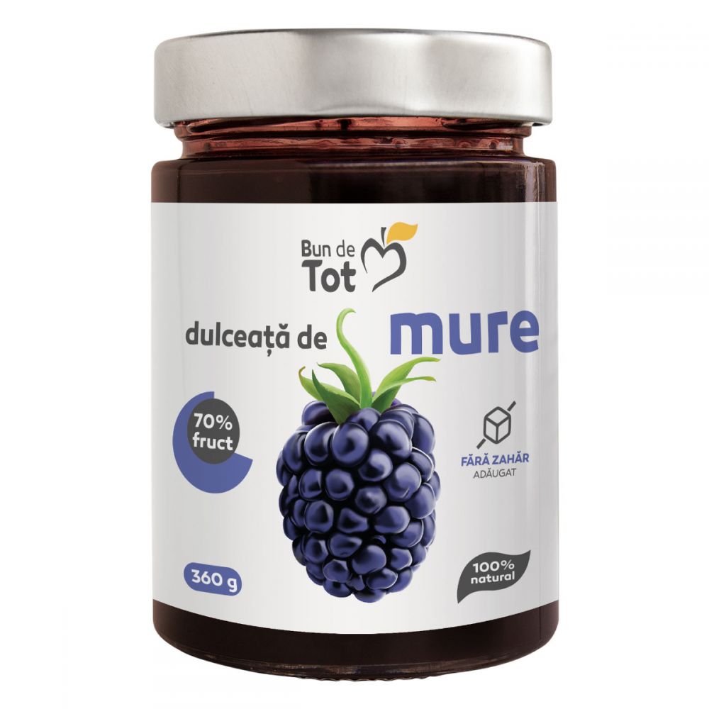 Dulceata de mure, fara zahar 360 g-Dacia Plant