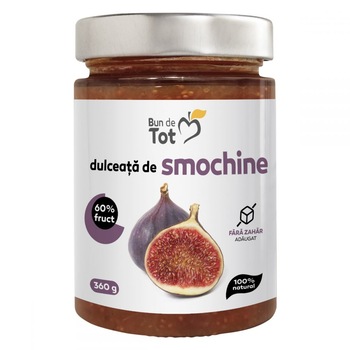 Dulceata de smochine, fara zahar, Bun de Tot, 360g, Dacia Plant Dulceata de smochine, fara zahar, Bun de Tot, 360g, Dacia Plant