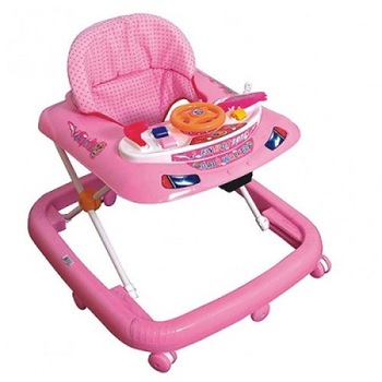 Premergator Enhos Toys cu scaun reglabil cu jucarie, culoarea roz Premergator Enhos Toys cu scaun reglabil cu jucarie, culoarea roz