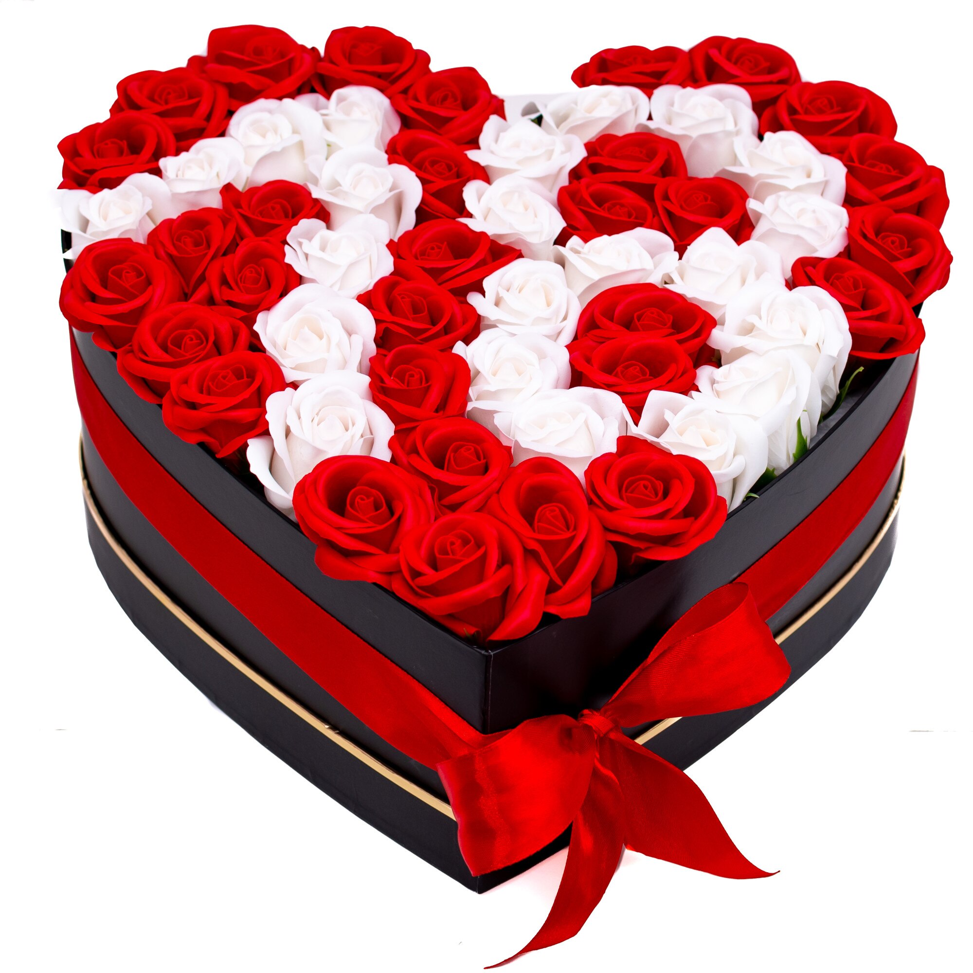 Aranjament Floral 18, 53 Trandafiri, Colorissima, 30 cm