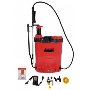 Pompa de stropit cu acumulator/ vermorel electric/manual Elefant, 2 in 1 , 16L, 6 bar, acumulator 12V 8AH, Cutoff, MODEL 2021 Pompa de stropit cu acumulator/ vermorel electric/manual Elefant, 2 in 1 , 16L, 6 bar, acumulator 12V 8AH, Cutoff, MODEL 2021