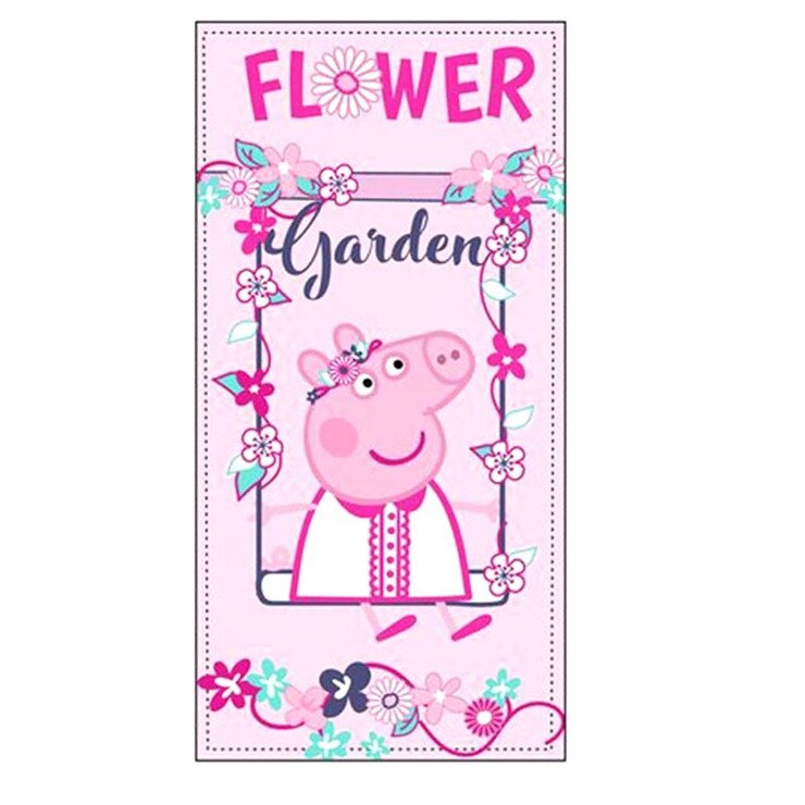 Prosop plaja Peppa Pig Garden 140 x 70 cm Roz pal