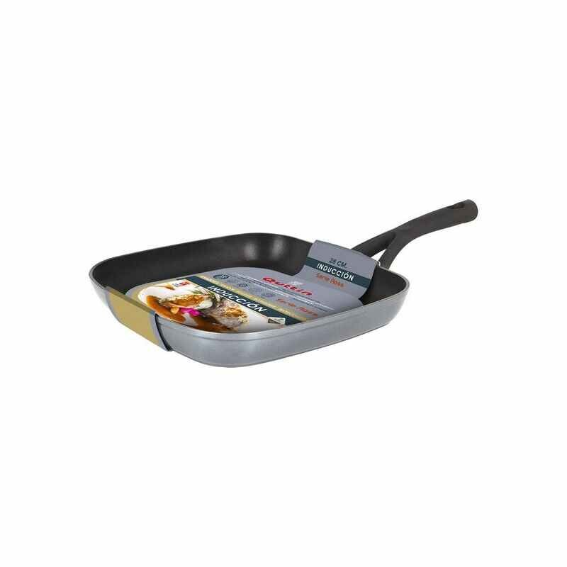 Tigaie Grill cu Suprafata Neteda Quttin Serie Ross Ø 28 cm, Negru