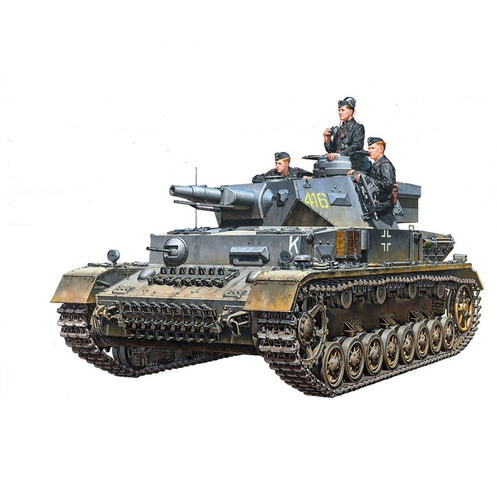 Macheta Militara de construit Tamiya German Tank Sd.Kfz.161 Panzerkampfwagen IV Ausf.F 1:35 TAM 35374