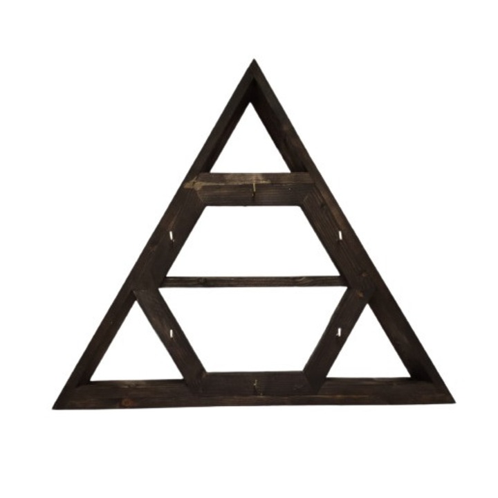 Raft pentru condimente si cani, Prezza, 68x59x11 cm, palisandru