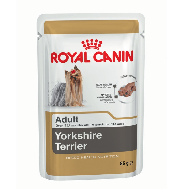 Hrana umeda pentru caini Royal Canin, Yorkshire, Adult, plic 85g
