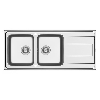 Chiuveta Inox Pyramis ALEA, 116x50 2B 1D, adancime 180mm, reversibila, montare pe blat, finisaj lucios Chiuveta Inox Pyramis ALEA, 116x50 2B 1D, adancime 180mm, reversibila, montare pe blat, finisaj lucios