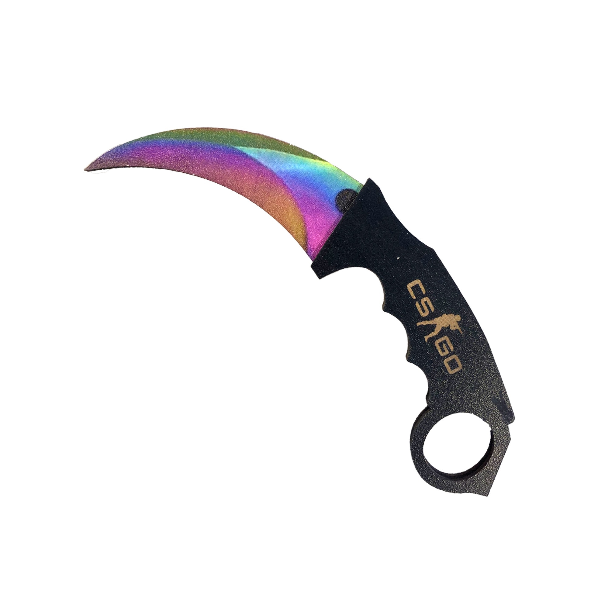 Cutit CSGO Karambit din lemn Faded, lemn, multicolor, 20 cm