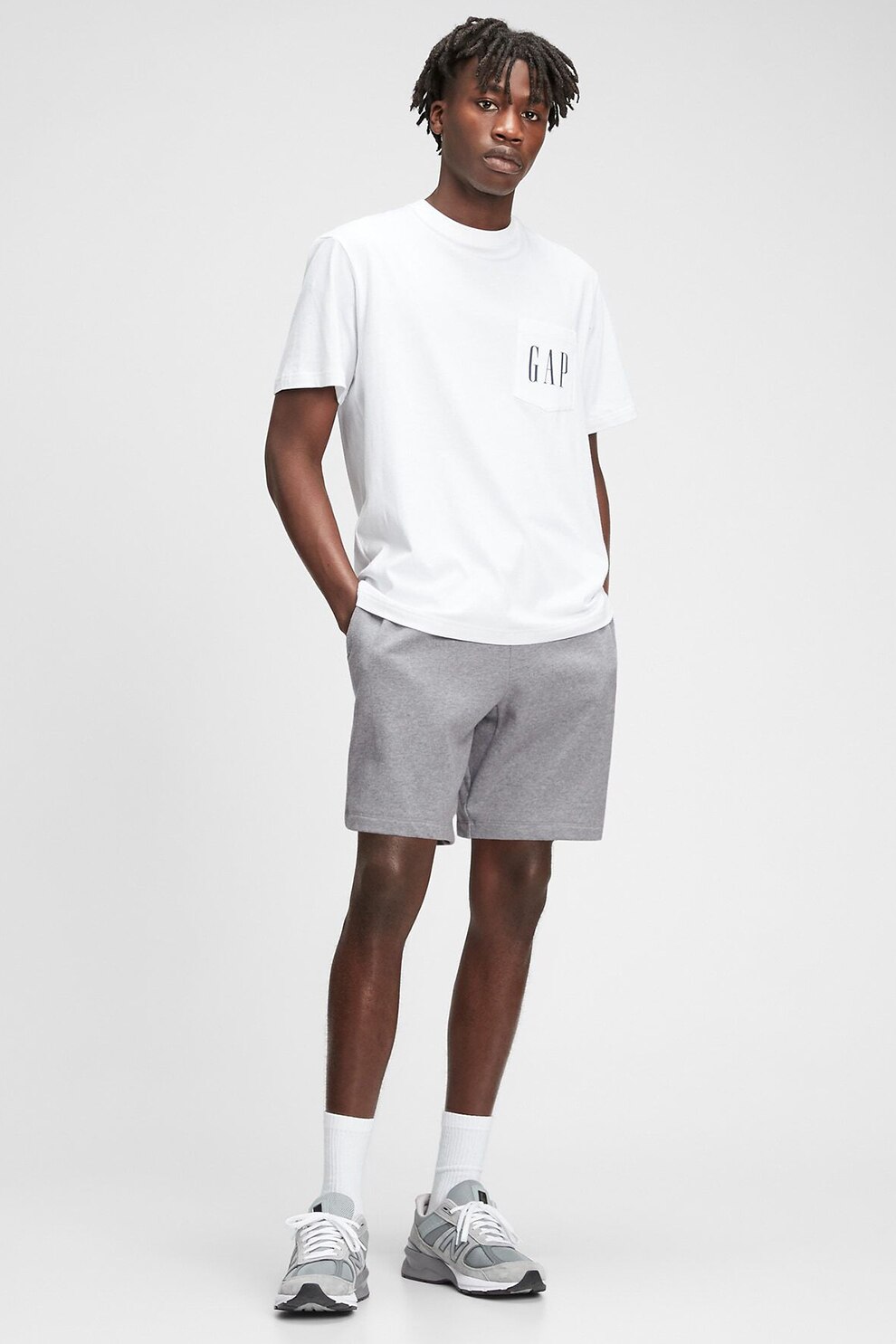 GAP, Pantaloni scurti de jerseu cu snur, Gri