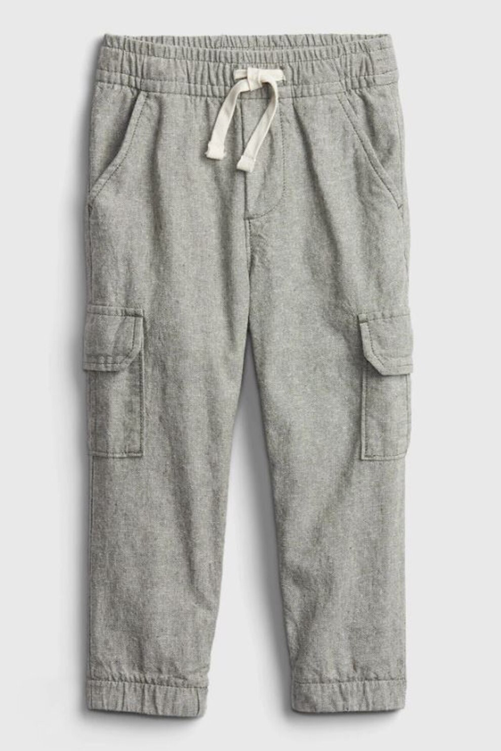 GAP, Pantaloni cargo de bumbac si in, Grej