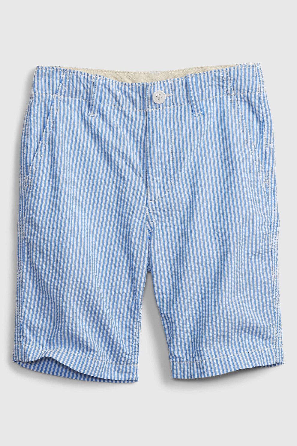 GAP, Pantaloni scurti chino cu model, Bleu/Alb