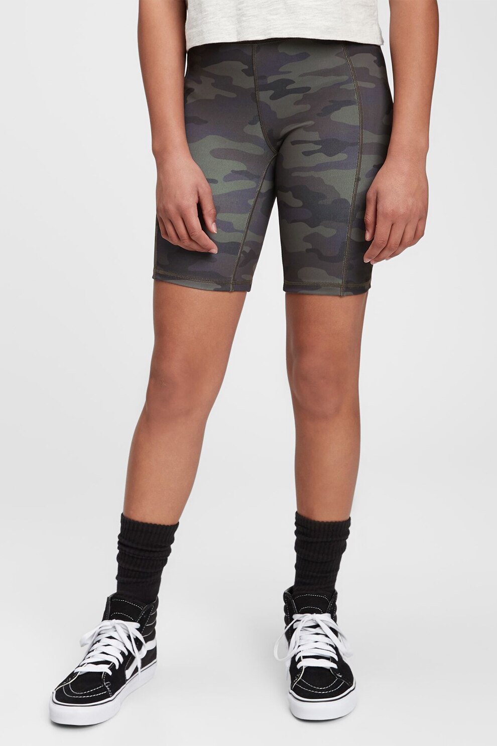 GAP, Colanti scurti cu imprimeu camuflaj, Verde army/Maro inchis