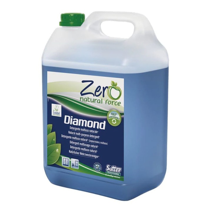 Detergent Universal Natural, Sutter Diamond, Ideal pentru Suprafete din Sticla si Oglinzi, 5 L