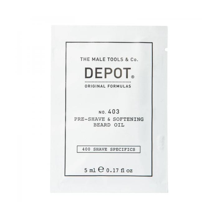 Ulei pentru ten si barba Depot 400 Shave Specifics No.403 Pre-Shave & Softening Fresh Black Pepper, 5ml