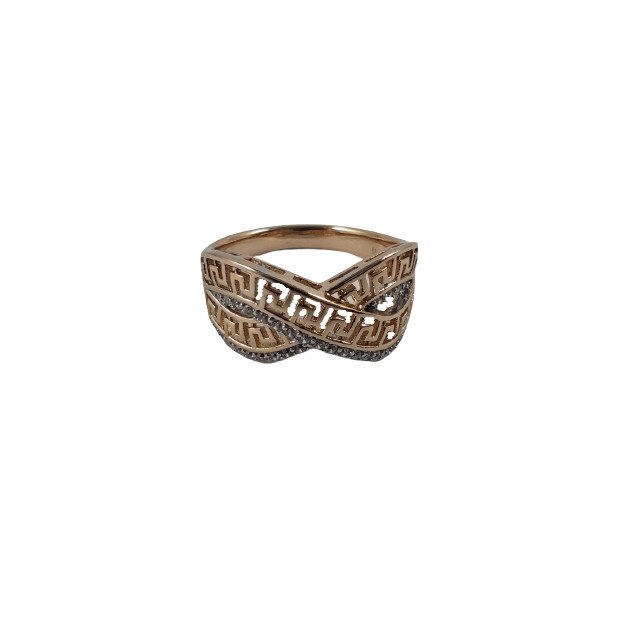 Inel Prestige Dream Brilliant,dublu placat Aur 18k,diametru 17,3mm ,marime 7US