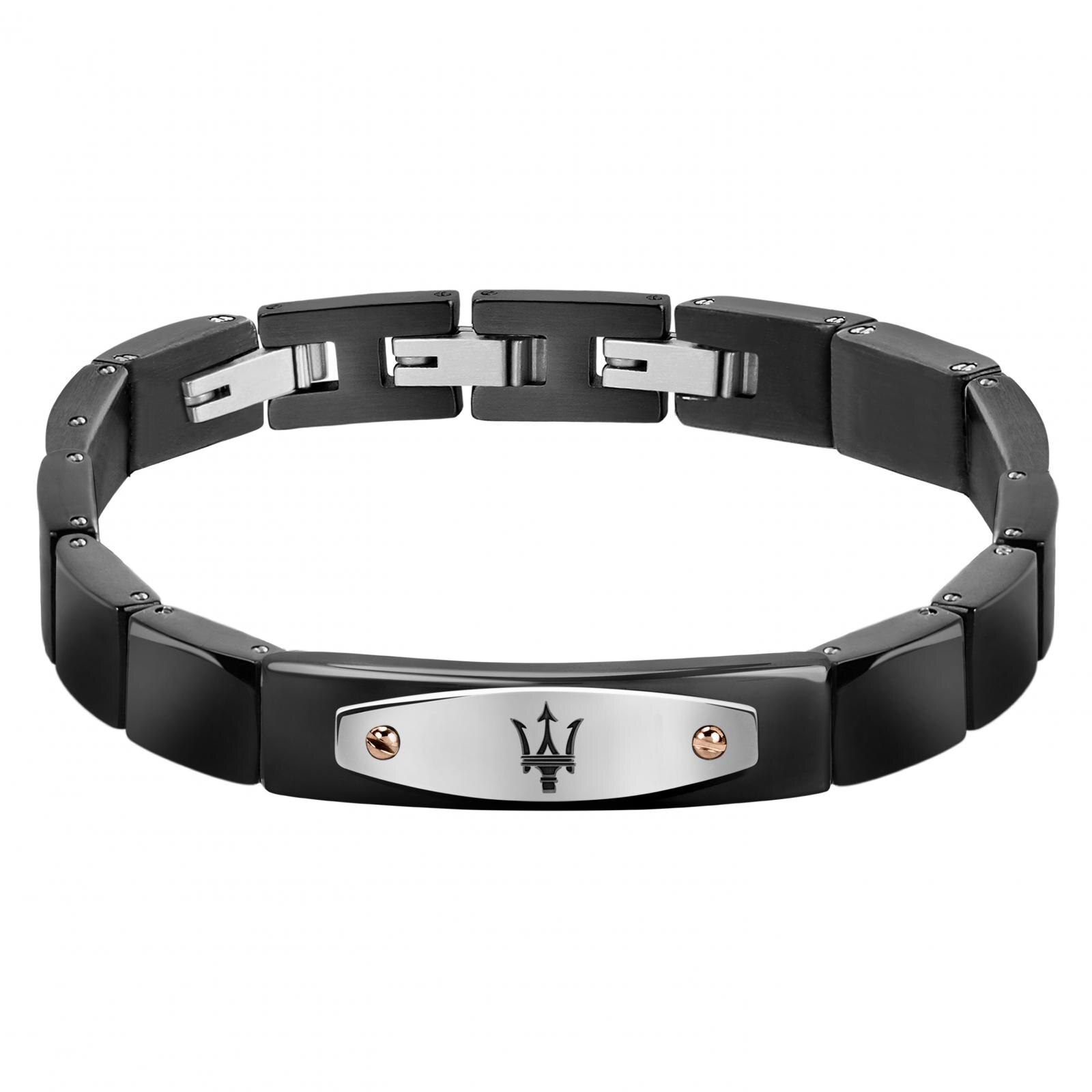 Bratara Maserati JM419ARY01, Negru, Argintiu