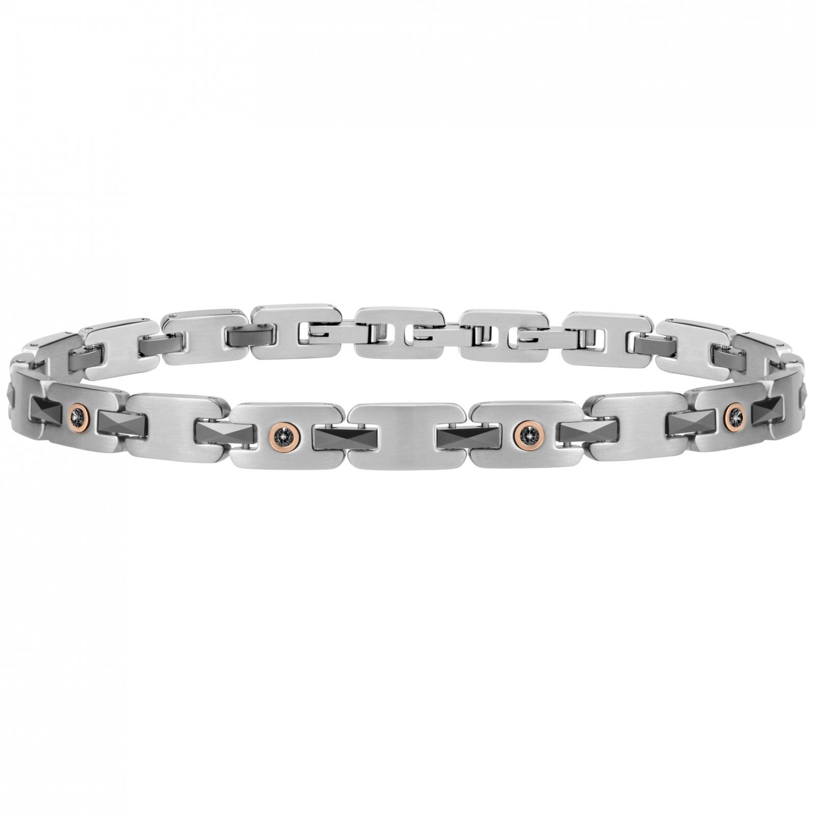 Bratara Morellato SACU12, Argintiu, Negru