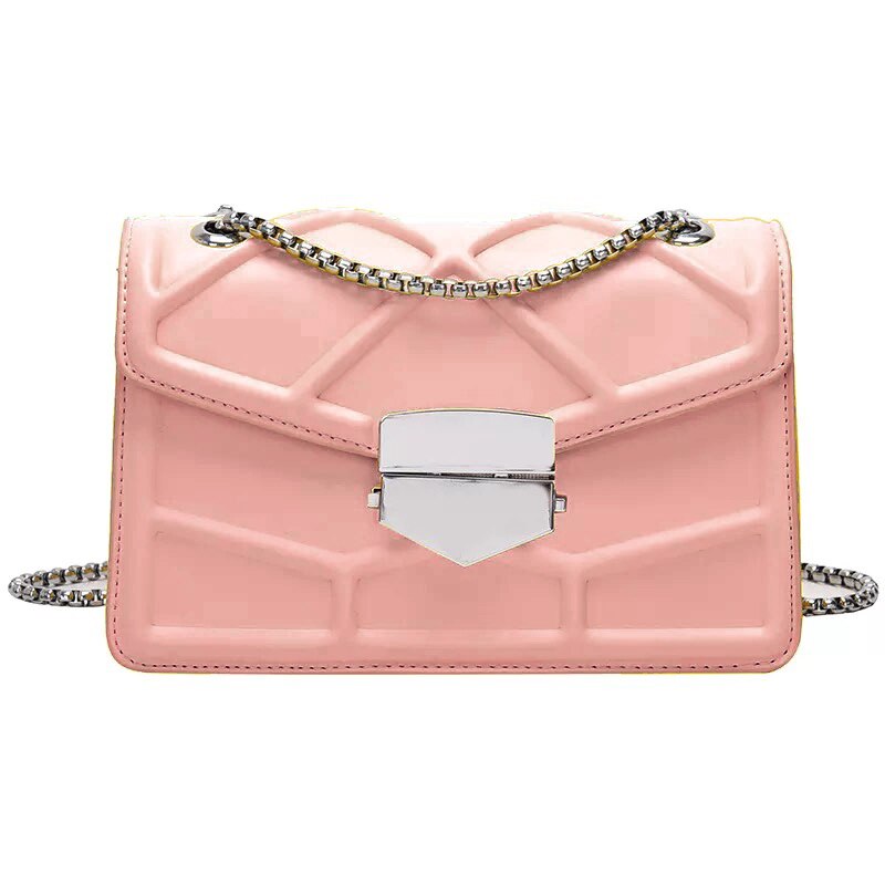 Geanta Dama Roz Luxury cu lant metalic ZG007