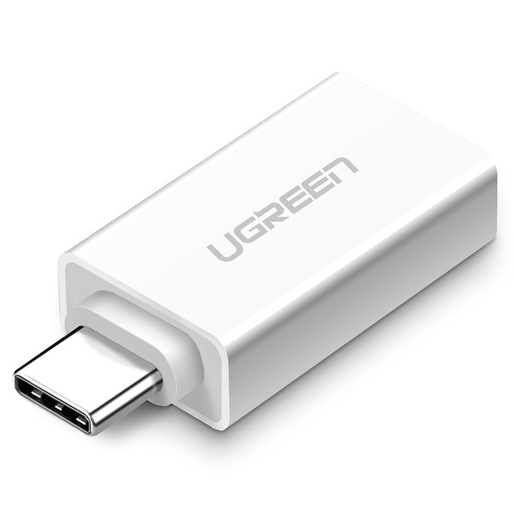 Адаптер Ugreen, USB 3.2 Gen 1, USB-C, OTG, бял (30155)